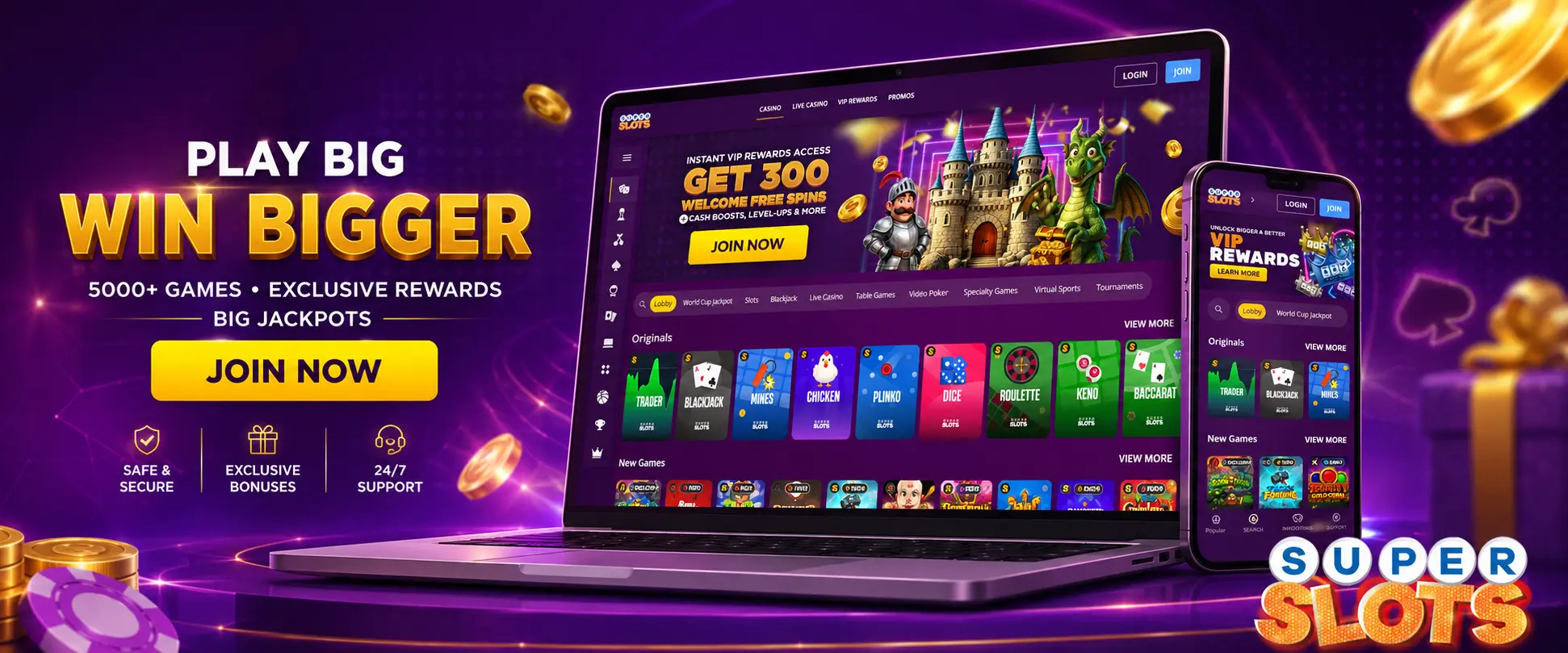 Casino Games at Super Slots